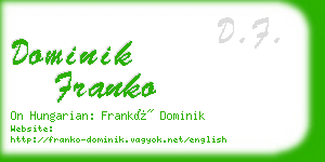dominik franko business card